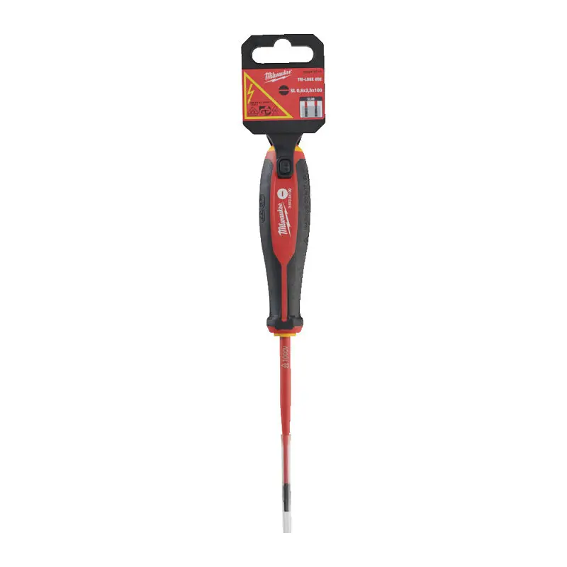 Викрутка з тригранною рукояткою ізольована VDE MILWAUKEE, SL 0,6х3,5х100мм - фото 2