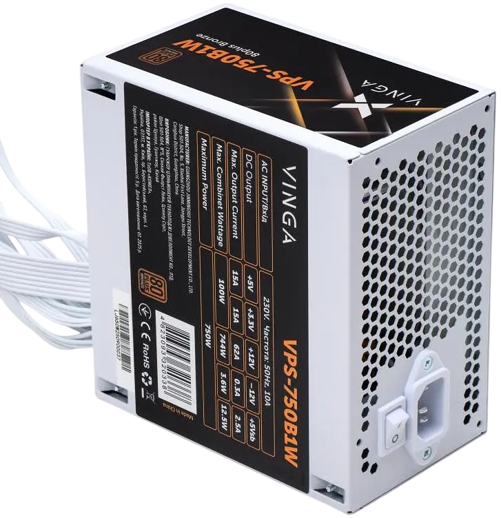 Блок живлення Vinga VPS B1 750W 80+ Bronze (VPS-750B1W) - фото 3