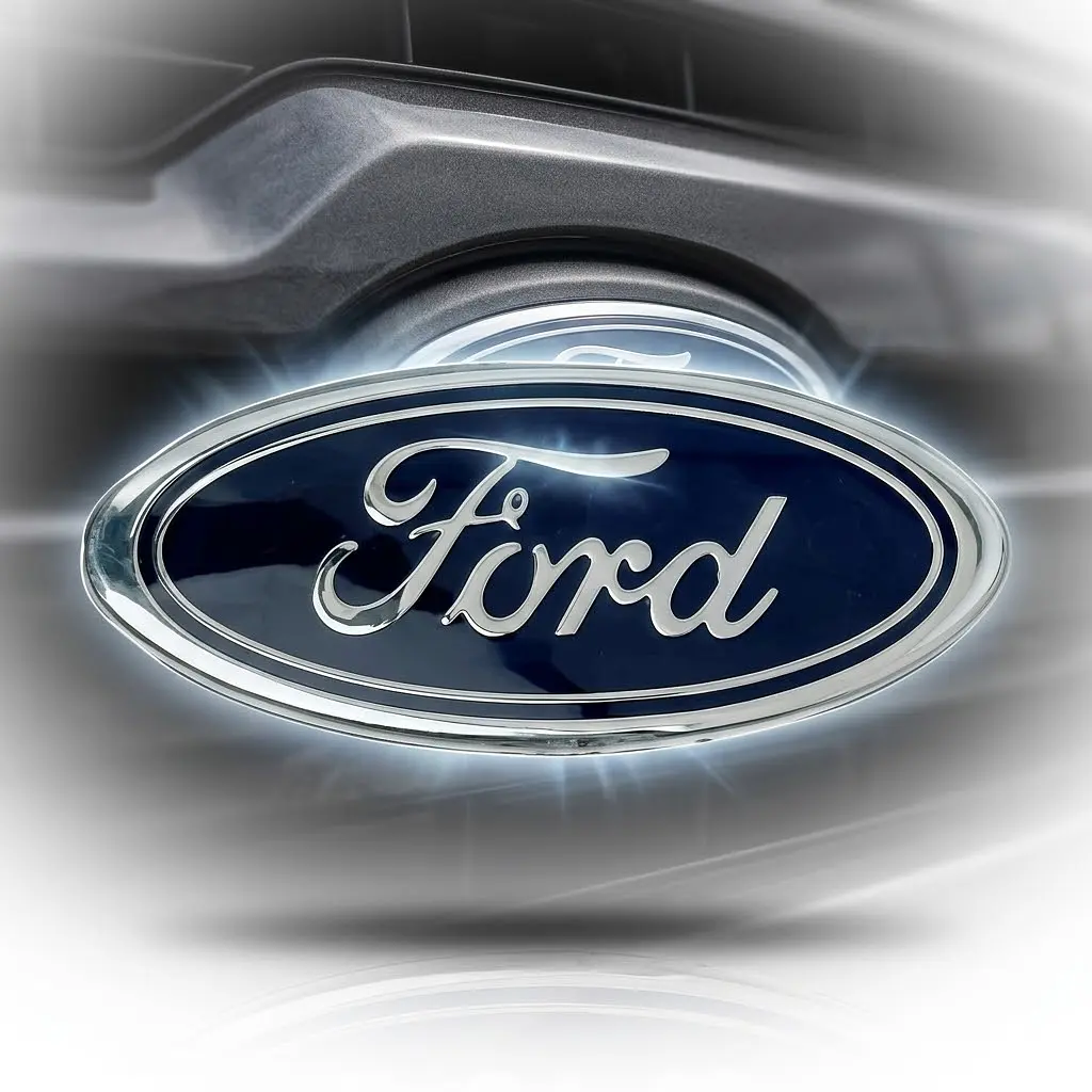 Емблема-значок для Ford Focus, Fiesta (2008-2015) 95х37 мм пластик хром (OEM: 2038573) - фото 2