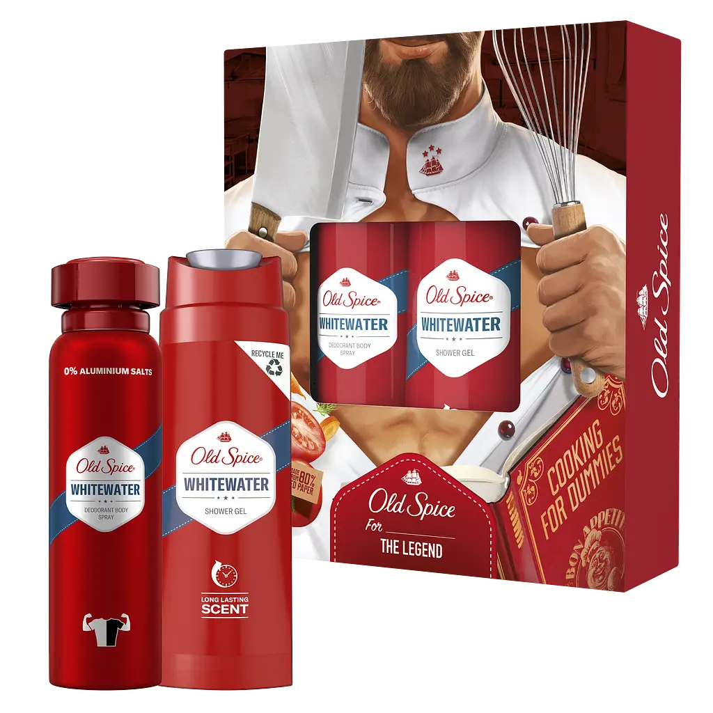 Подарочный набор Old Spice Whitewater: Аэрозольный дезодорант 150 мл + Гель для душа 250 мл - фото 3