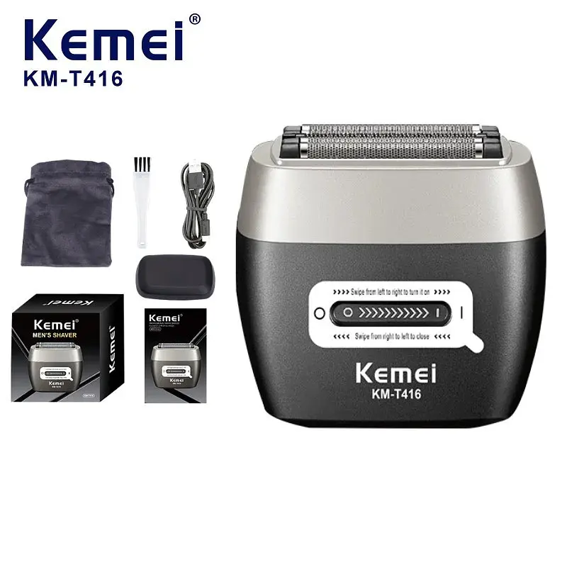 Електробритва шейвер AND KM-T416 чорна для обличчя, щетини, шиї, підборіддя та щоденного догляду - фото 6