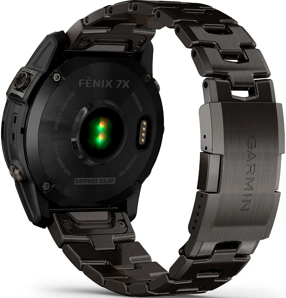 Смарт-часы Garmin Fenix 7X Sapphire Solar C. Grey DLC Titanium w. Carbon Grey DLC Vented T. Band (010-02541-27) - фото 4