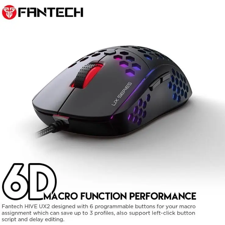 Ігрова миша Fantech X UX-2 RAPTOR PixArt 3360, 250IPS, 50G, 1200DPI Black - фото 6