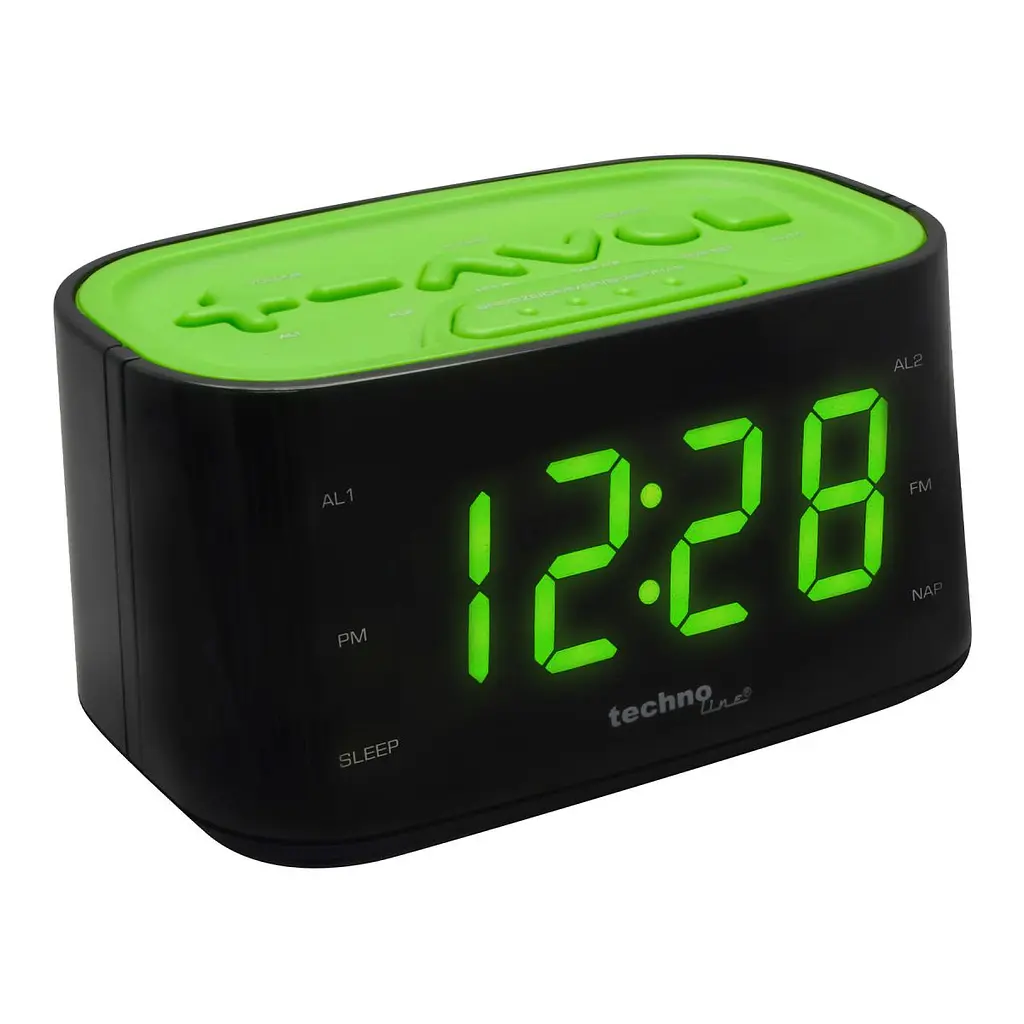Годинник настільний з радіо Technoline WT465 Black/Green (WT465 grun) - фото 4