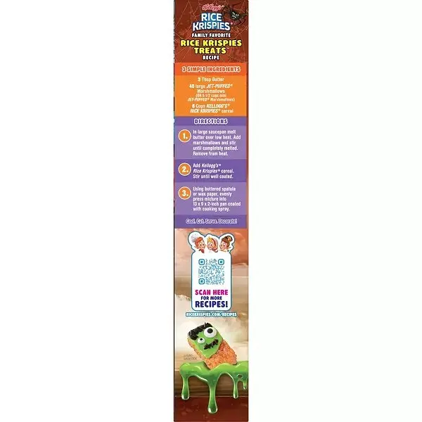 Хлопья Kellogg's Rice Krispies Shocking Orange Cold Breakfast Cereal 340g - фото 4