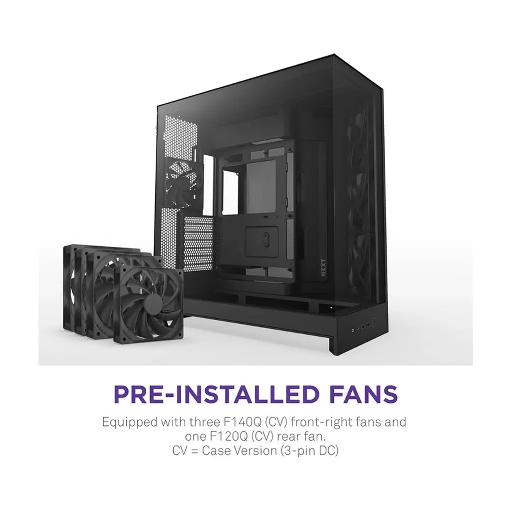 Корпус для ПК NZXT H9 Flow Dual-Chamber All Black (CM-H92FB-01) - фото 3