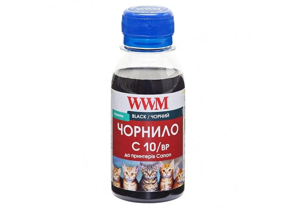 Чорнило WWM для Canon PG-510Bk/PG-512Bk/PGI-520Bk 100г Black пігментне (C10/BP-2)