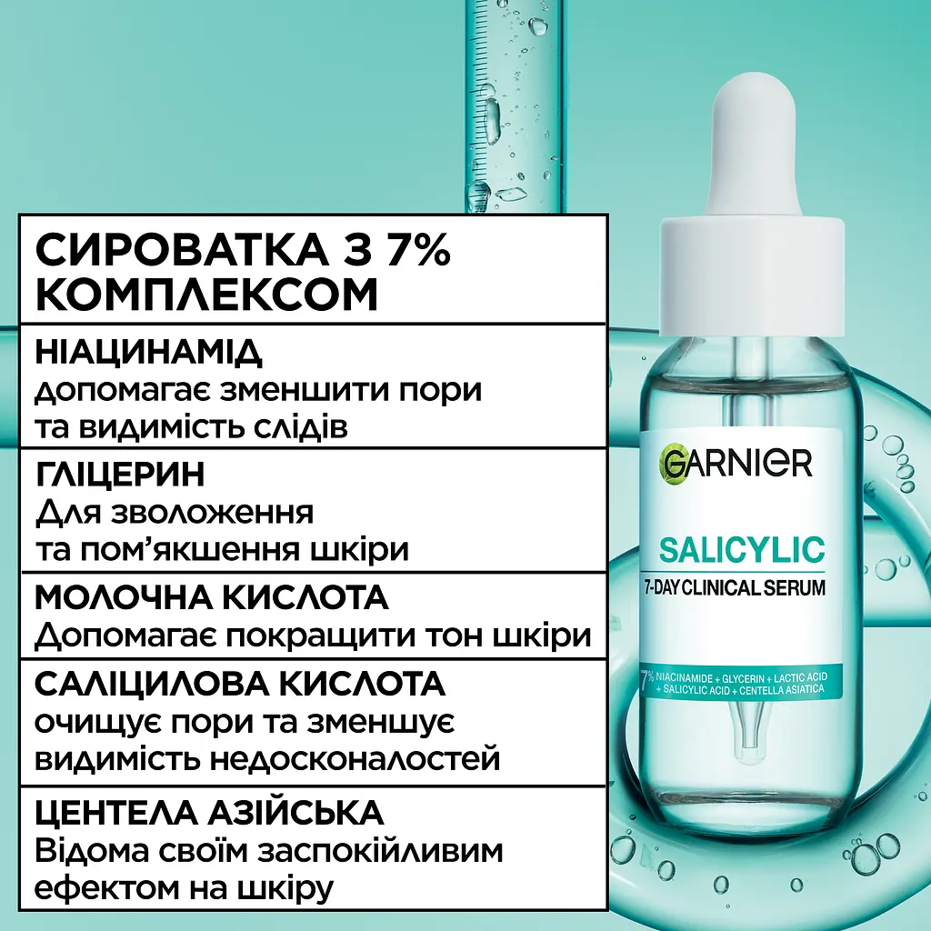 Сироватка для обличчя Garnier Pure Active Salicylic із саліциловою кислотою проти недосконалостей шкіри 30 мл - фото 2