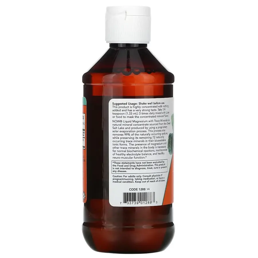 Рідкий магній NOW Liquid Magnesium with Trace Minerals, 237 мл з мікроелементами - фото 3