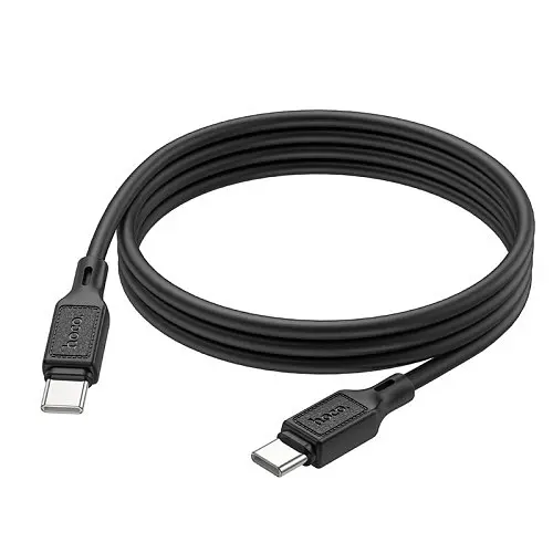 PD Кабель HOCO X90 Cool silicone charging data cable PD-to-Type-C 3A/PD60W/1m. чорний - фото 5