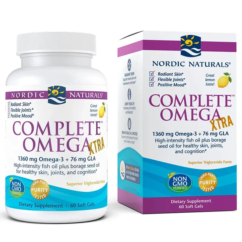 Жирні кислоти Nordic Naturals Complete Omega XTRA, 60 капсул лимон