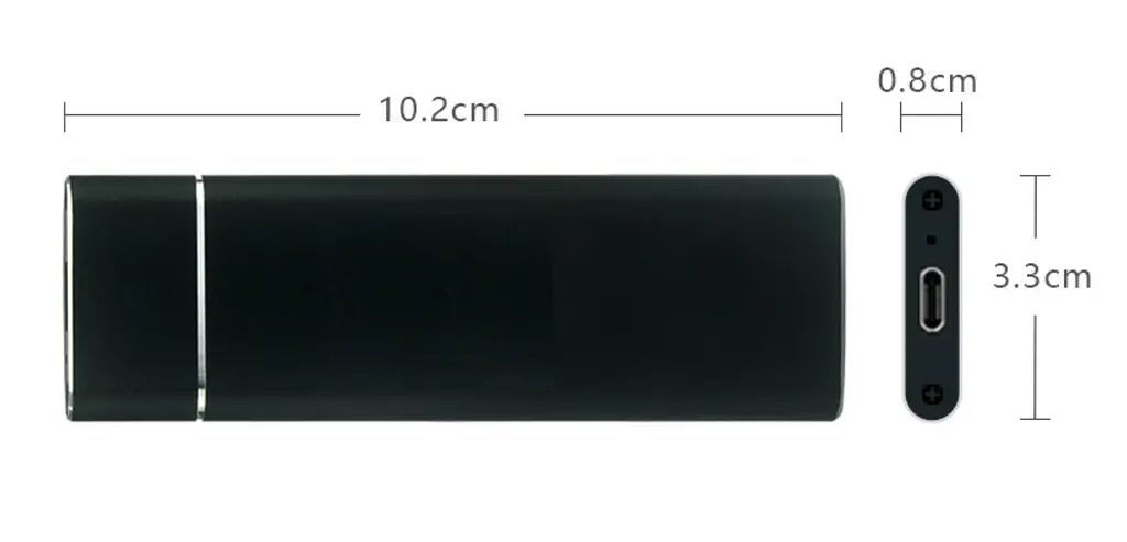 Зовнішня кишеня до M.2 на Type-C USB 3.1 (F) Gen2, 10 Gb/s, 2TB, B key NGFF Black - фото 2