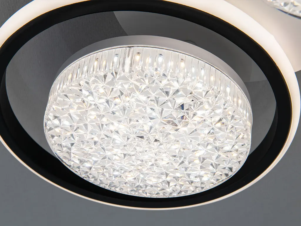 Стильна LED-люстра Diasha 2561WH+BK DIMMER 58W, 3190 lm, 52x25 см з пультом - фото 6