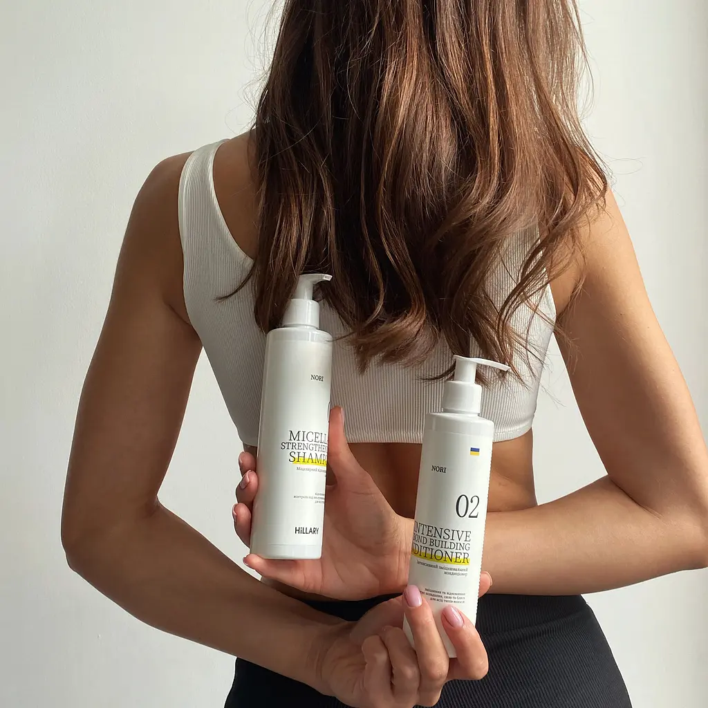 Энзимный пилинг для кожи головы + Набор для всех типов волос Intensive Nori Building and Strengthening Hillary - фото 2