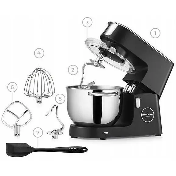 Планетарный тестомес Mozano Kitchen Advanced с подогревом 6.2 л 3200 Вт 11 скоростей - фото 2