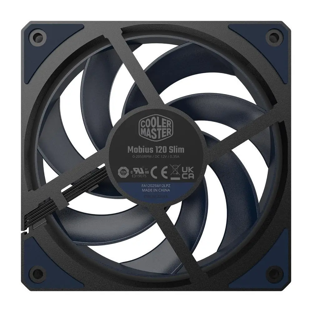 Корпусний вентилятор 120 мм Cooler Master Mobius 120 Slim MFZ-S2NN-25NPKR1 Black - фото 4