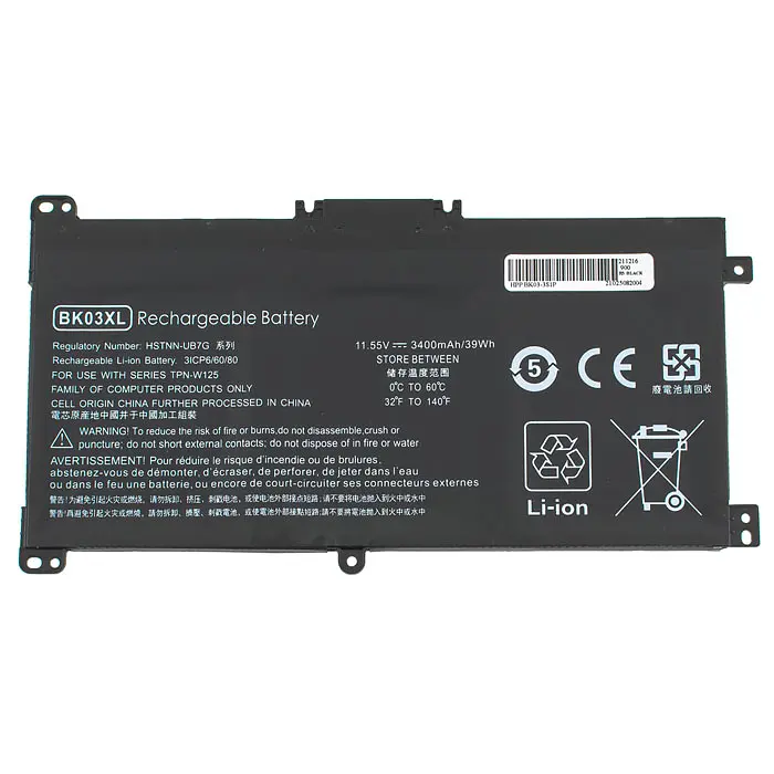 Акумулятор HP BK03XL (Pavilion X360 14-BA000 series) 11.55V 3400 mAh Black - фото 3