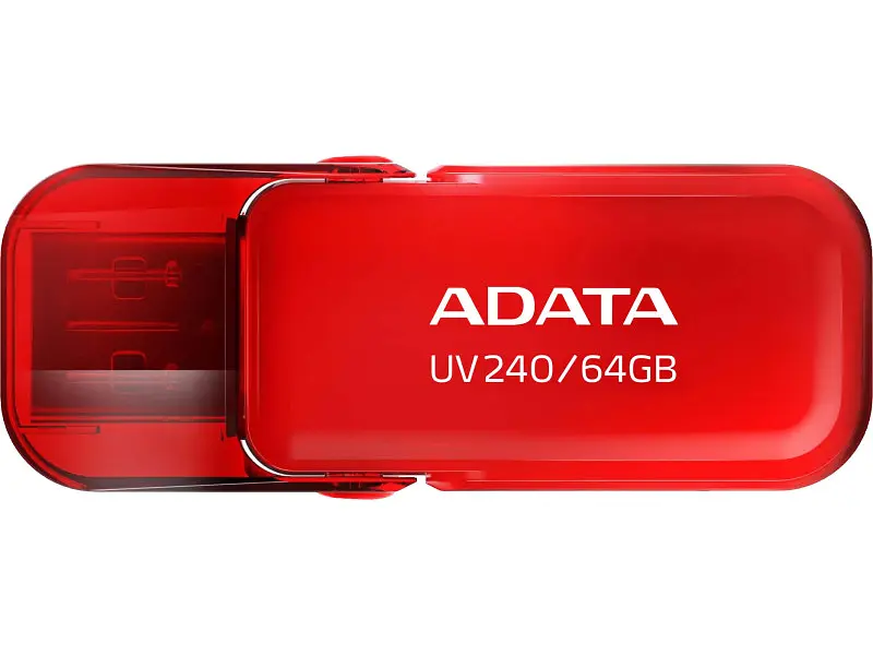 USB флеш накопичувач ADATA 64 GB UV240 USB 2.0 Red (AUV240-64G-RRD) - фото 2