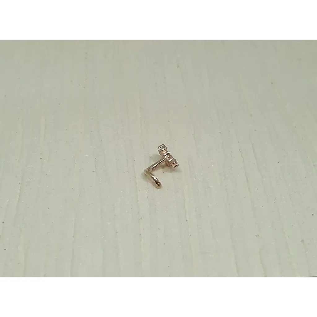 Золотая серьга-пирсинг Favoritum в нос. 311138 - фото 2