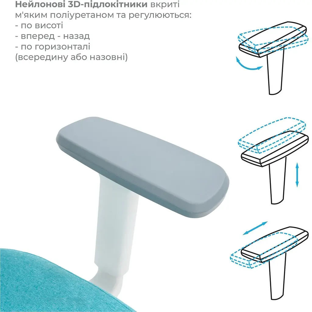 Офисное кресло OfficePro Balance OC550-W-DG-BL White/Dark Gray/Blue [148646] - фото 12