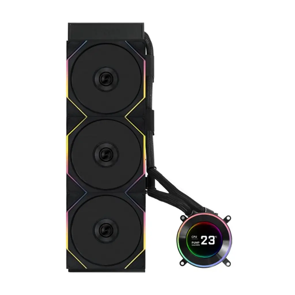 Система рідинного охолодження Lian Li HydroShift II LCD-C 360TL, Black (G89.GHS2LCD36TB.00) - фото 3