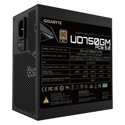 Блок живлення Gigabyte UD750GM PG5W 750W 80+ Gold (GP-UD750GM PG5) - фото 2