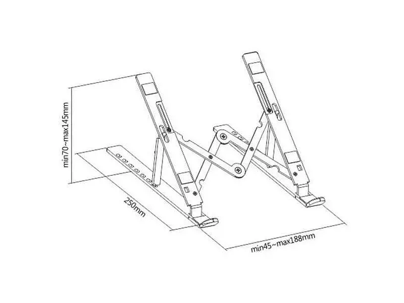 Підставка для ноутбука HiSmart LPS03-3 Aluminum Silver (HS082826) - фото 4
