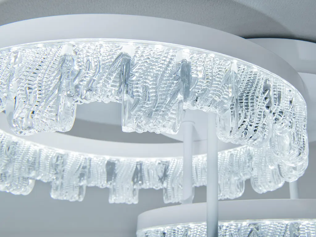 Сучасна стельова LED-люстра Diasha MX78204/3WH 90W, три кільця, 3 режими світла, 52 см - фото 6