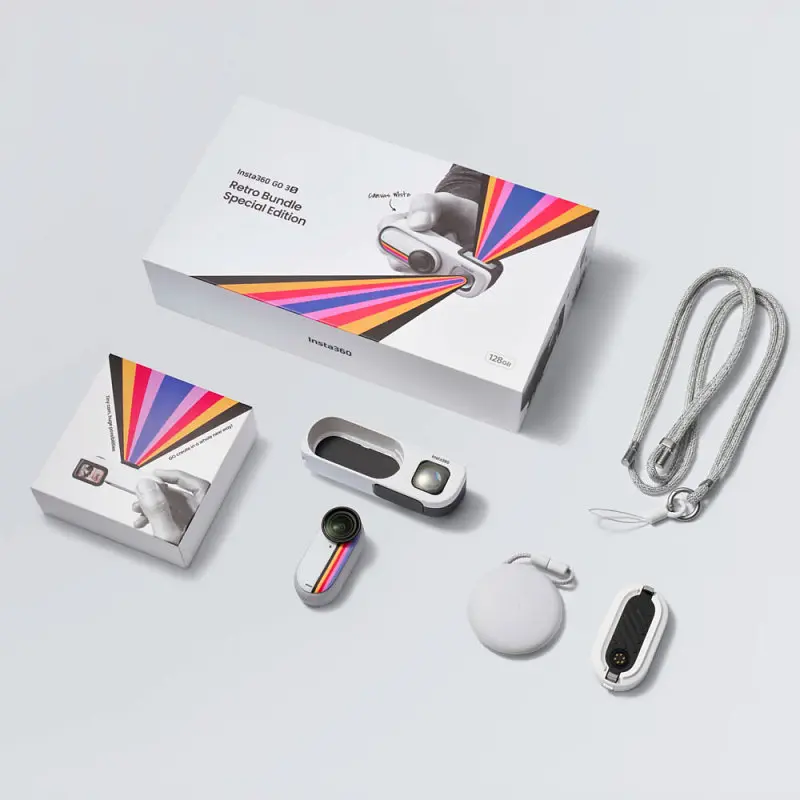 Екшн-камера Insta360 GO 3S Retro Bundle (Special Edition) Canvas White 128G - фото 7