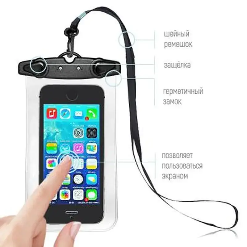 Чохол до мобільного телефона ColorWay Waterproof Universal Transparent (CW-CWP01US/57134) - фото 9