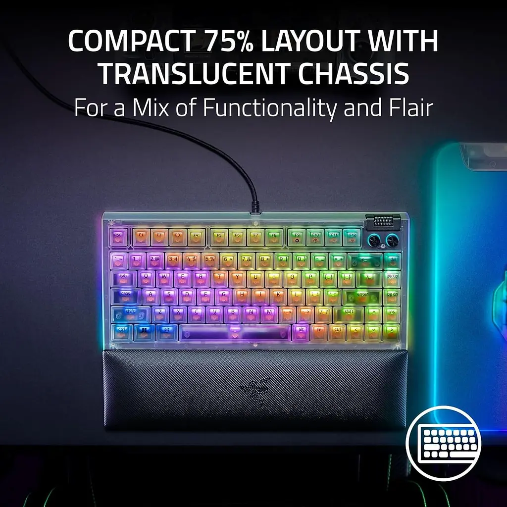Клавіатура Razer BlackWidow V4 75% Compact Phantom White (RZ03-05003500-R3M1) - фото 7
