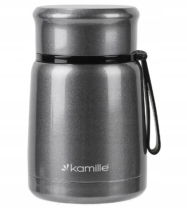 Термос харчовий Kamille KM-2148 800 мл сірий/коричневий