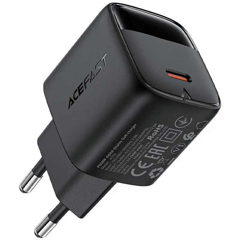 МЗП A115 PD30W GaN (1USB-C) Black Acefast teh0029671 - фото 5