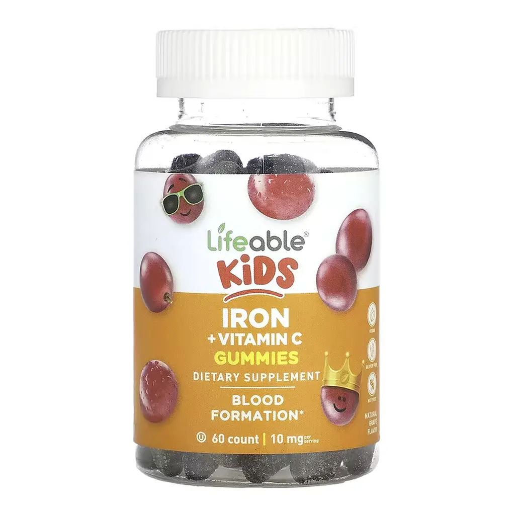 Залізо Lifeable (Iron + Kids) - 60 gummies, для імунітету