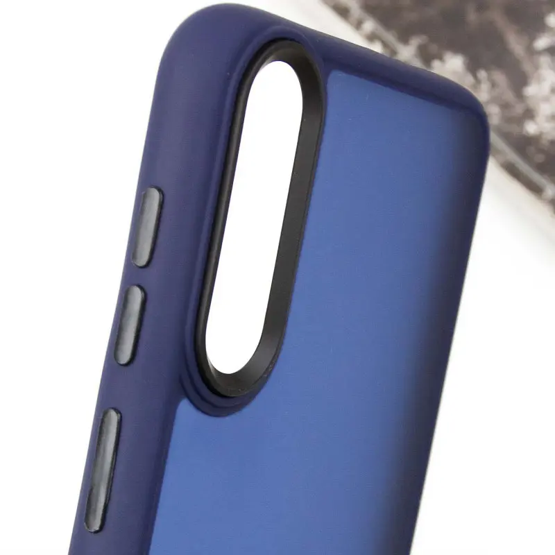 Чохол TPU+PC Lyon Frosted для Samsung Galaxy A50 (A505F) / A50s / A30s Navy Blue - фото 4
