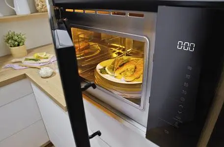 Мікрохвильова піч Gorenje вбудовувана 25л 900Вт гриль дисплей інвертор чорний - фото 2