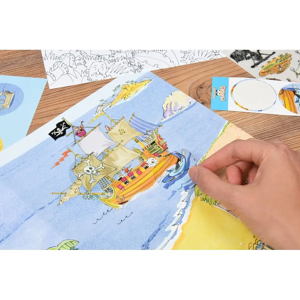 Набор переводных наклеек Scribble Down с онлайн приложением Остров пиратских сокровищ А4 SD/20 - фото 8