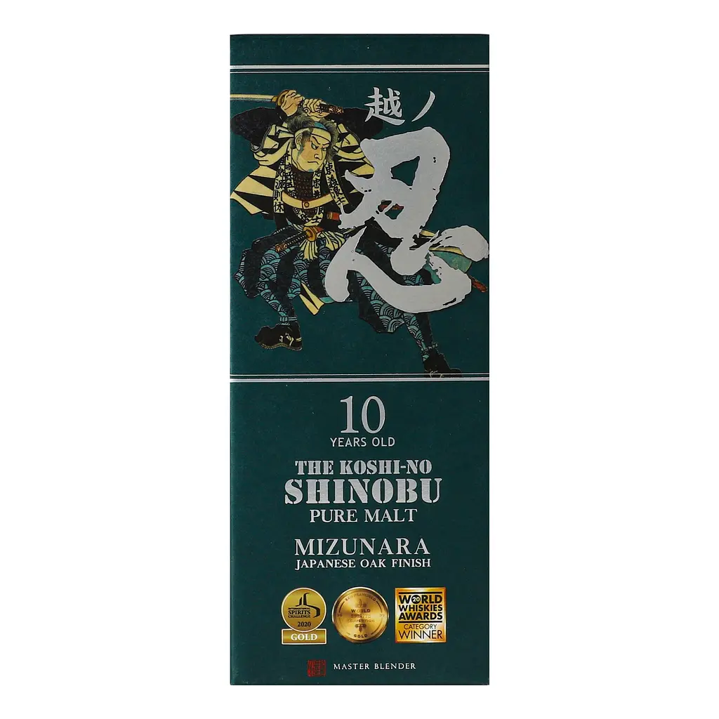 Віскі Shinobu 10 yo Blended Malt Japanese Whisky 43% 0.7 л у подарунковій упаковці - фото 2