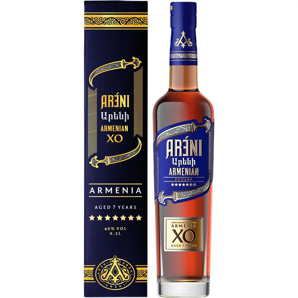 Уцінка. Бренді Areni Armenian 7 зірок 40% 0.5 л в подарунковій упаковці