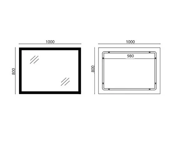 Дзеркало Mixxus FLAT MR04-100x80 з LED Touch, Anti-fog, димером, регулюванням яскравості, годинником (MI6927) - фото 5