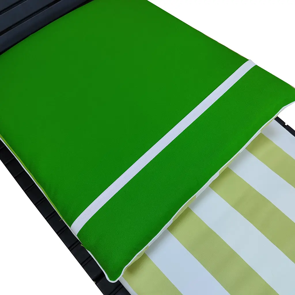 Матрас для шезлонга Ost-Fran Uni бело-салатовые полосы 1001, 188x58x5 см. - фото 5