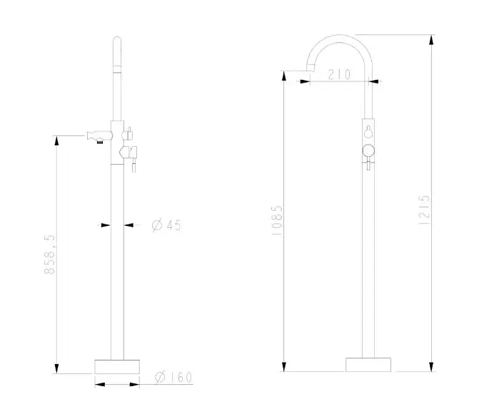 Смеситель для ванны WEZER EKO19A-01 - фото 8