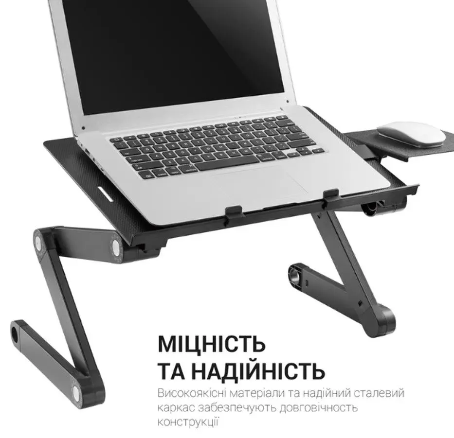 Стол-підставка для ноутбука 17.3 дюйма з охолодженням OfficePro OPCD-1230 2xfans Black - фото 9
