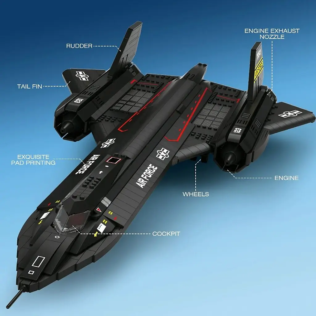 Конструктор Reobrix Стратегічний літак-розвідник SR-71 Blackbird (33041) [171524] - фото 6