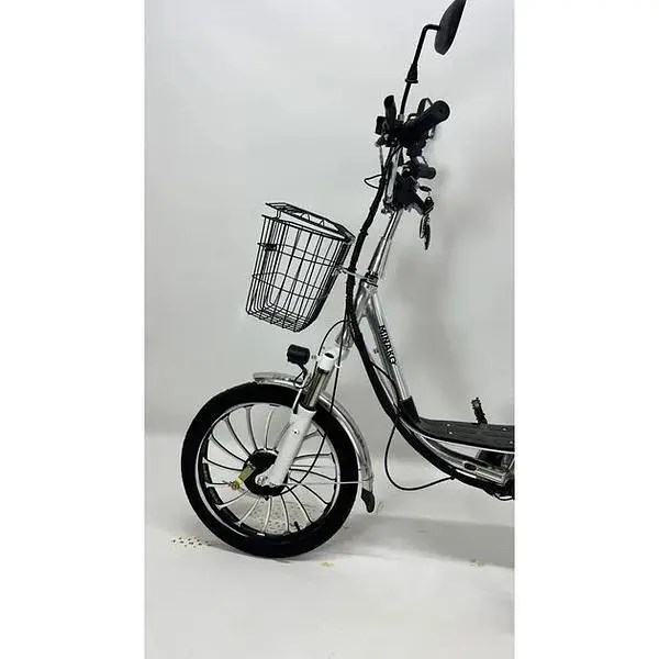 Електровелосипед Minako V4 PRO двомісний 800W/60V/24Ah із заднім амортизатором сірий - фото 3