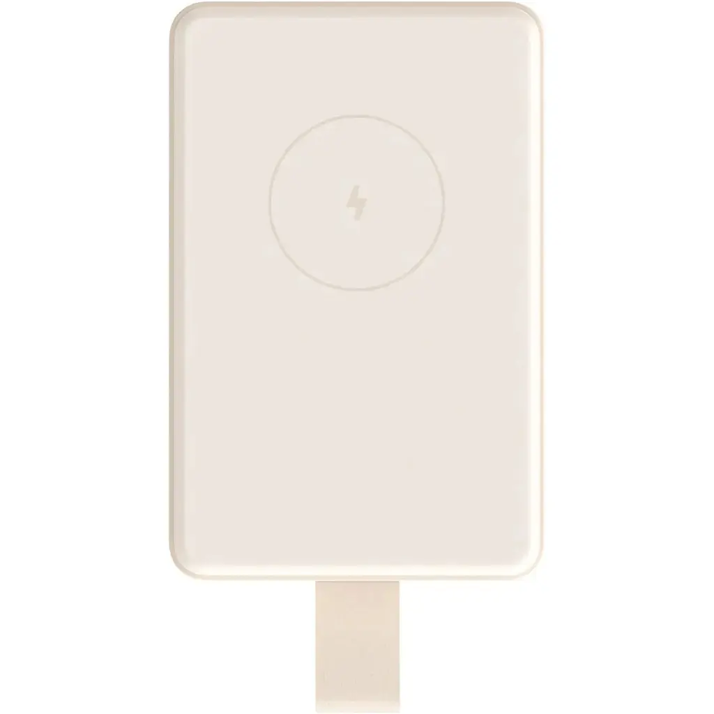 Бездротовий магнітний зовнішній акумулятор Xiaomi 6000mAh 15W Magnetic Power Bank (BHR9074GL) Beige - фото 3