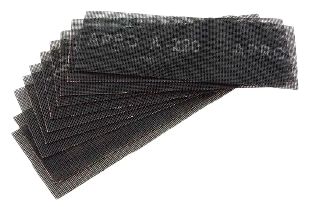 Сітка шліфувальна абразивна Apro 105 x 280 мм x Р220 (в упаковці 10 шт.) - фото 3