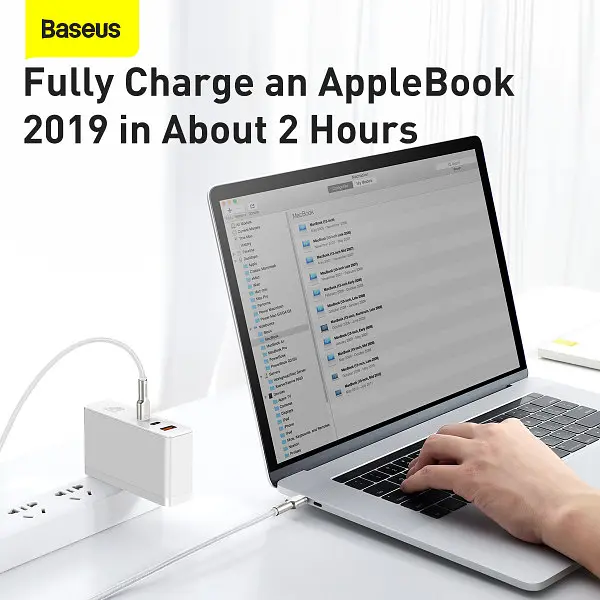 Кабель Baseus Cafule Metal USB-C to USB-C 100W 2m White (CATJK-D02) [71409] - фото 7