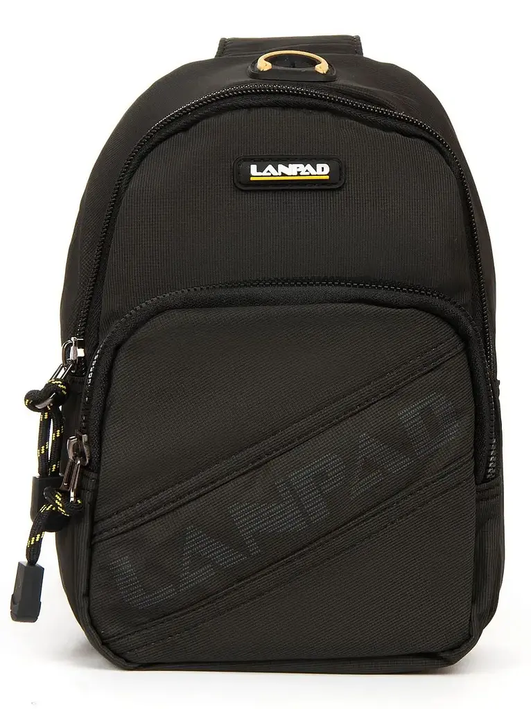 Сумка чоловіча LANPAD на плече 16х23х10 см Чорний (LAN15050 black) - фото 2