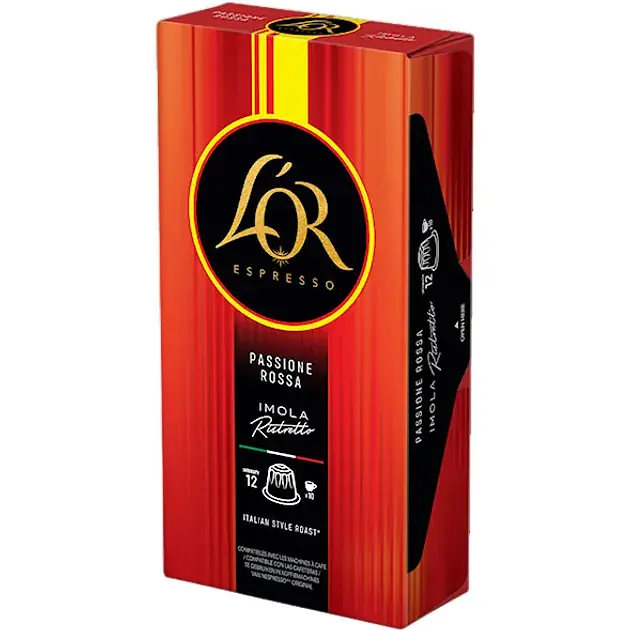 Набор кофе в капсулах L'OR Passione Rossa Ristretto Imola 100 капсул (10 п. х 10 шт.) - фото 3